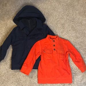Toddler boys jacket and pullover bundle